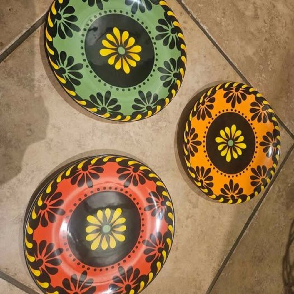 Certified International Set of 3 Plates ' Joy Hall' 9"